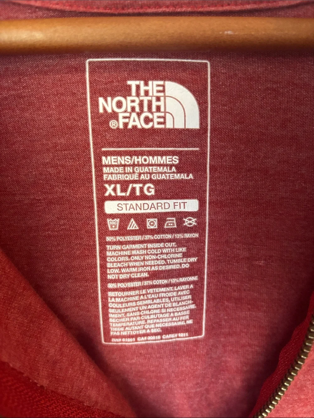 The North Face soft red